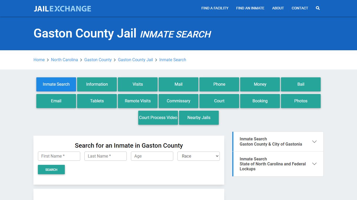 Gaston County Jail, NC Inmate Search: Roster & Mugshots