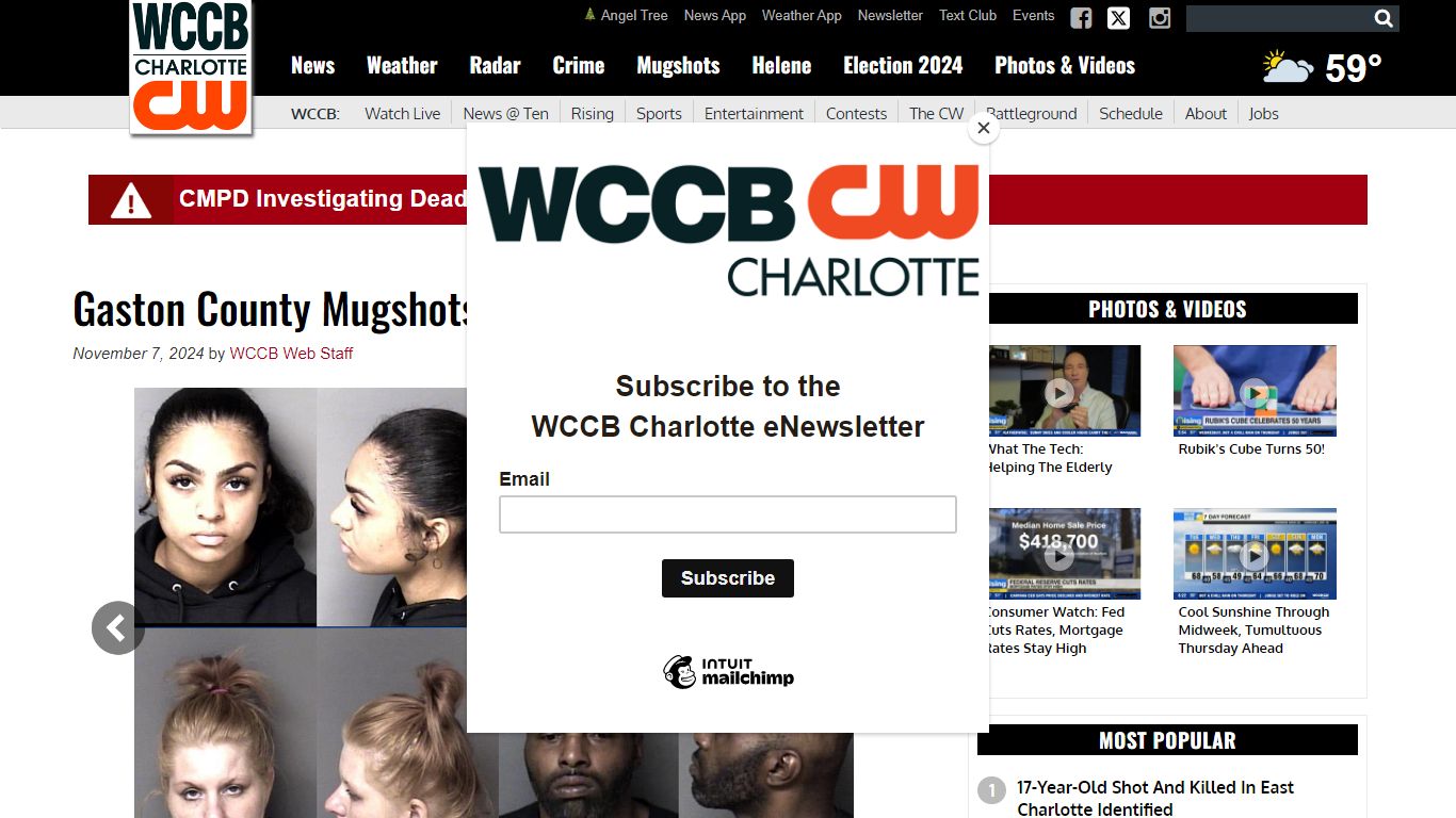 Gaston County Mugshots November 6th - WCCB Charlotte's CW