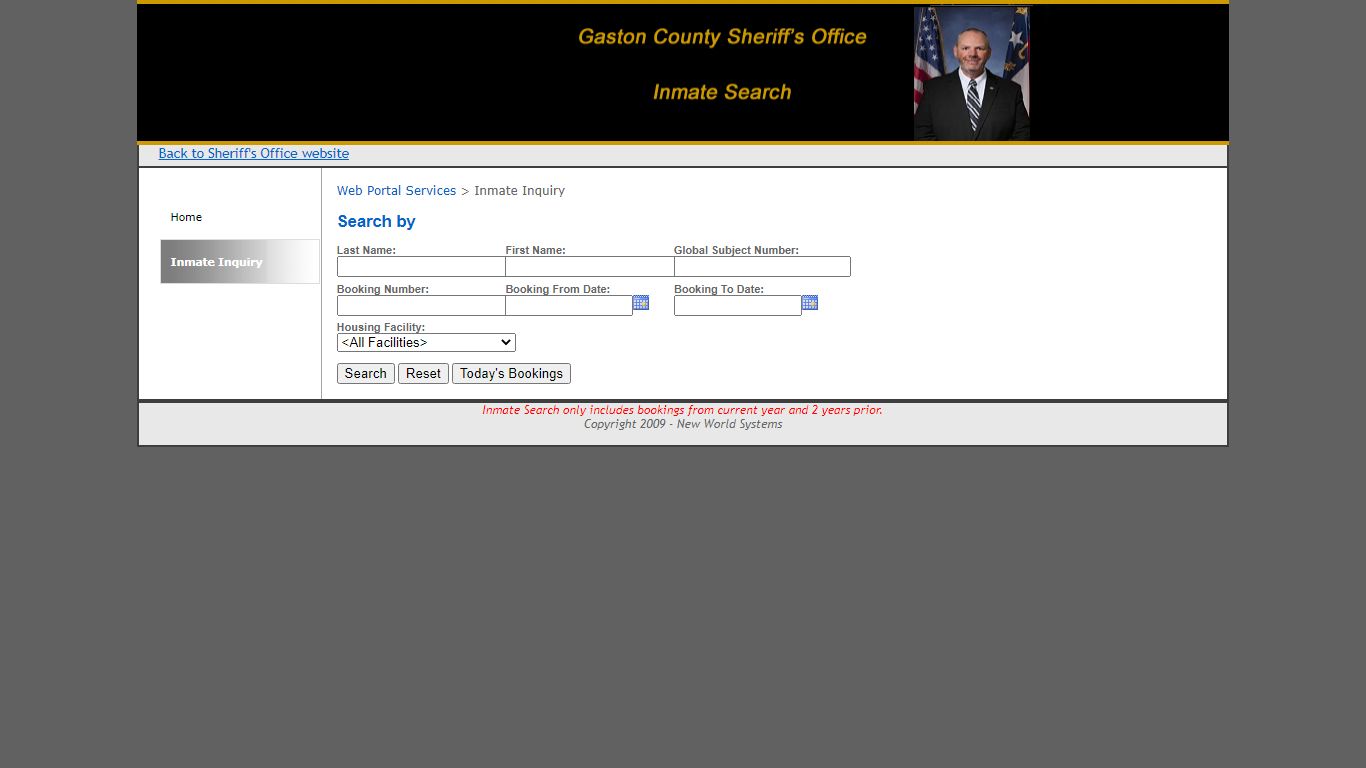 Inmate Inquiry - Gastonia